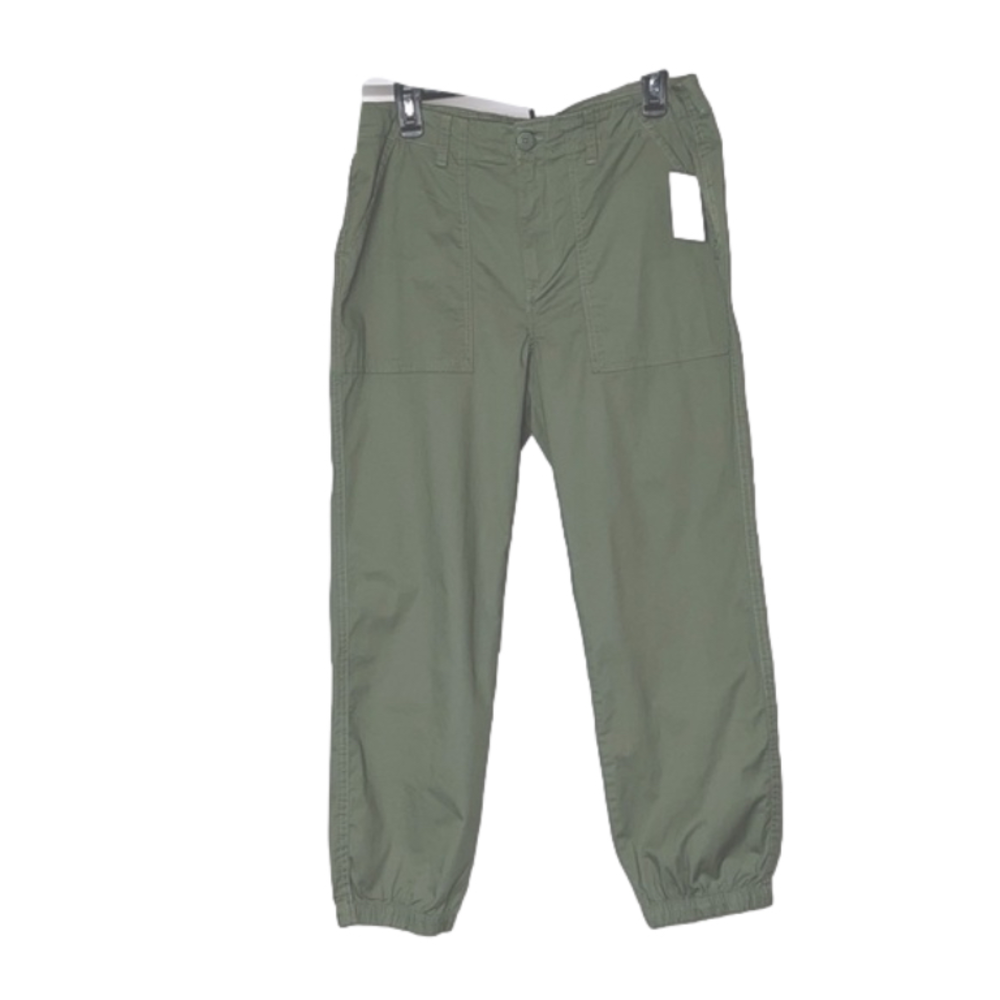 Sanctuary Army Green Maya Cropped Ankle Elastic Hem Pants Chinos - Size 30, NWT